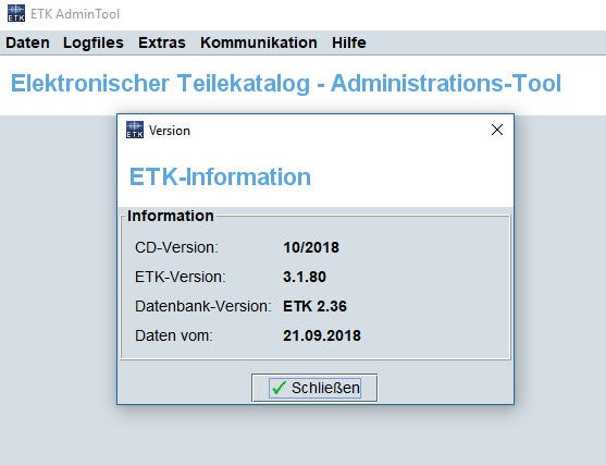 BMW ETK/EPC 10.2018 neuester Ersatzteilkatalog v. 3.1.80 inkl. globale Preisdatei