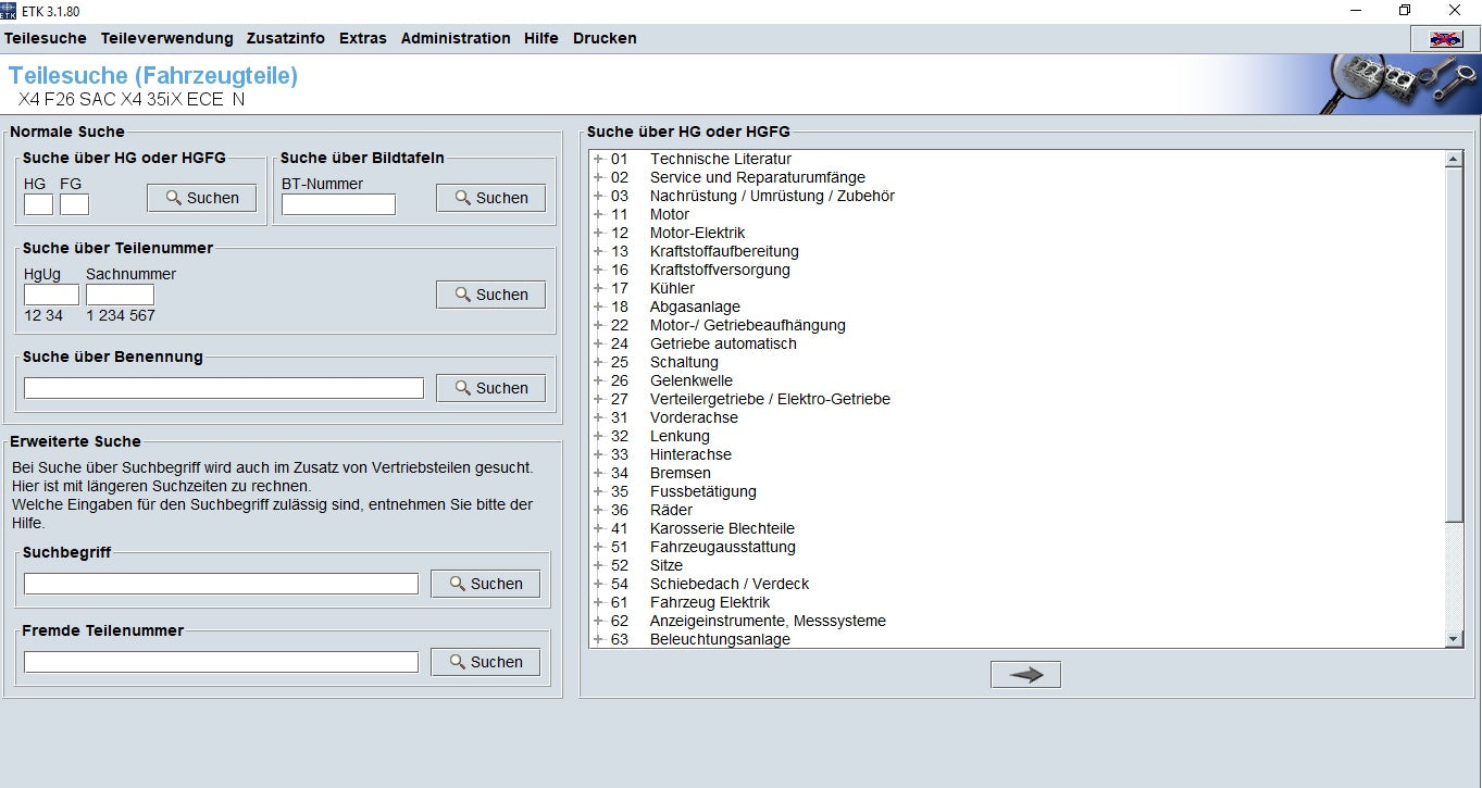 BMW ETK/EPC 10.2018 neuester Ersatzteilkatalog v. 3.1.80 inkl. globale Preisdatei