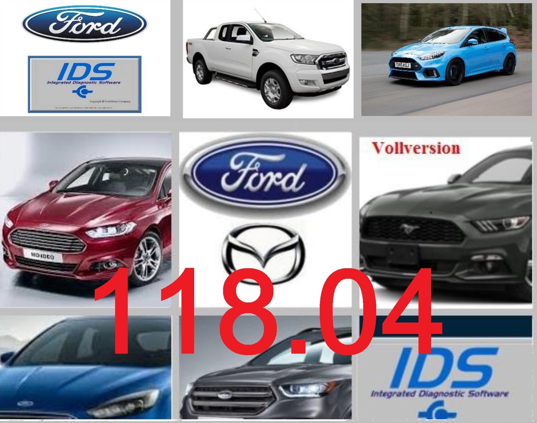 Ford IDS 118.04 + Kalibrierung C 81 Vollversion, Diagnosesoftware, Stand 07.2020
