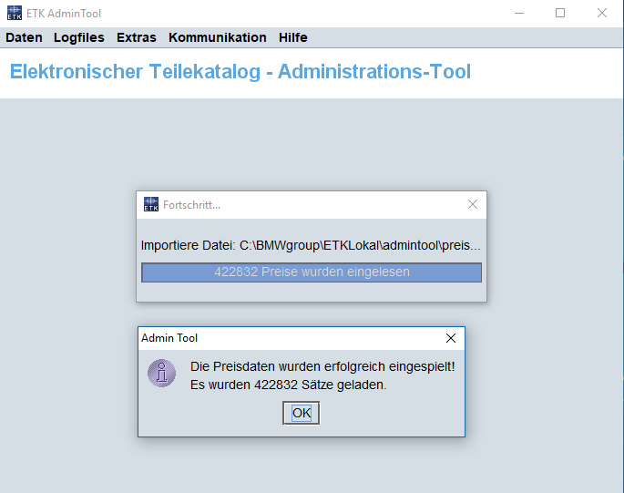 BMW ETK 11.2017 Version Preise Fahrzeugidentifikation Teilesuche