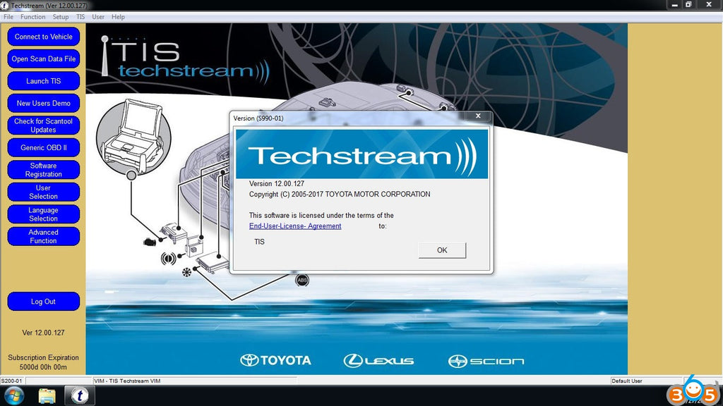 Techstream Version 12.00.127 von 2017