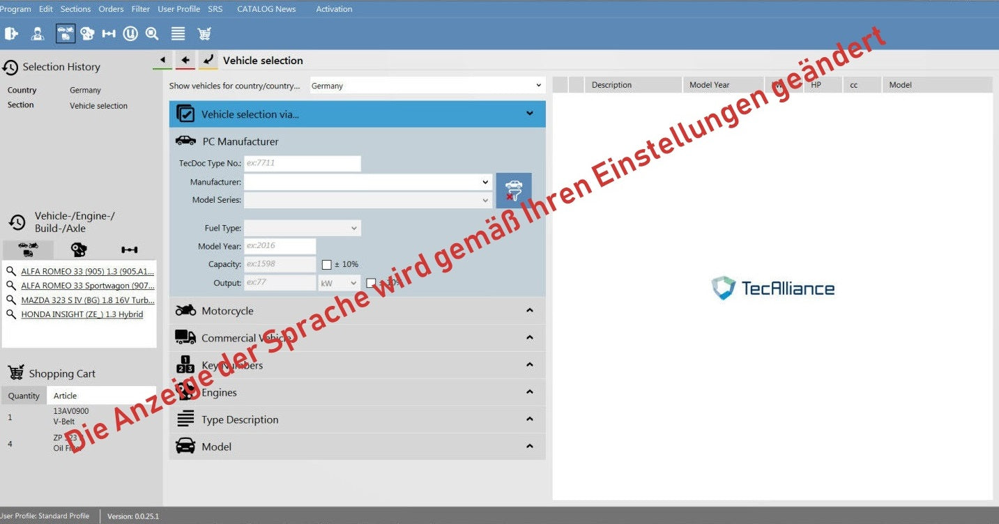 ​TecDoc 4Q.2018 Teile-Katalog, Vollversion Mehrsprachig als ISO