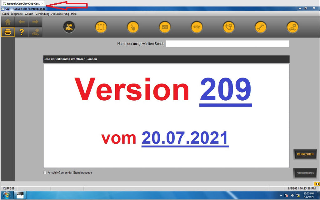 Renault Dacia CanClip 209 + Reprog 191 (20. 07. 2021) als VM Ware fertig installiert, Deutsch. Läuft unter allen Windows Systemen ab Win 7 64bit
