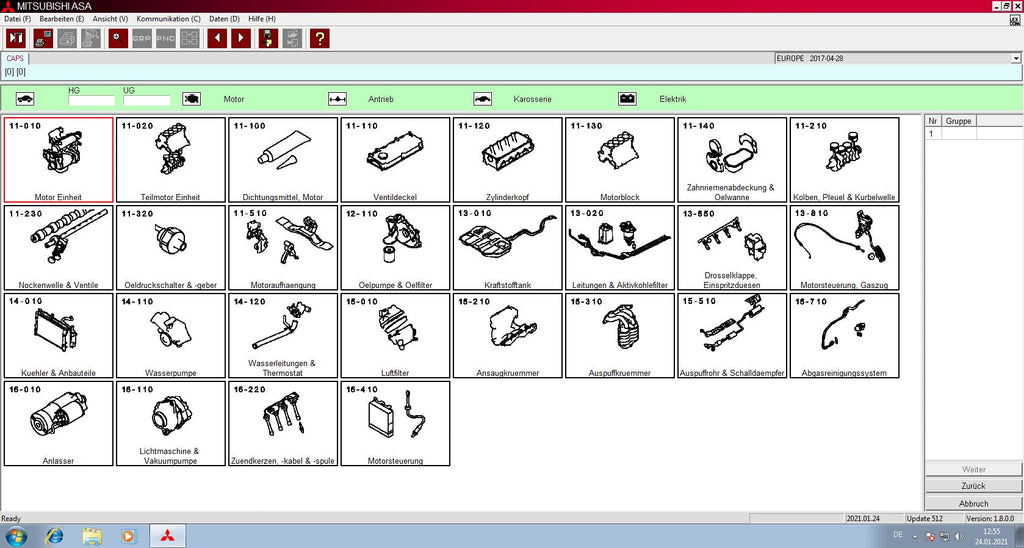 Mitsubishi M.U.T-II SE PRE 20091-00 veröffentlicht 09.2020 + ECU Rewrite ROM Data 2009-2018 + Mitsubishi ASA v.1.8.0.0 + Pauschalpreis-Handbuch (VM-Ware)