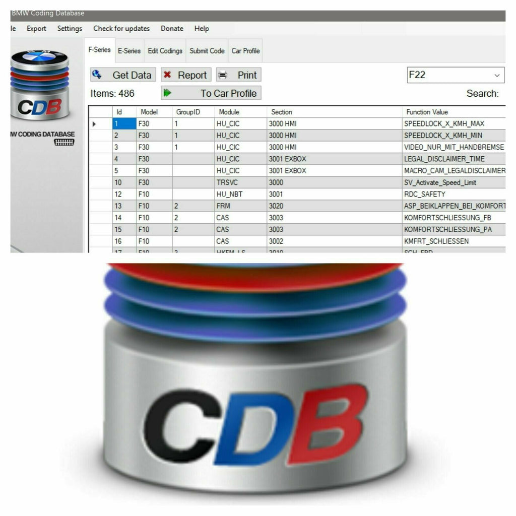 BMW SP-Daten V67.1 und ECU Datenbank plus Coding Tool 2.50 von 03.2020 für WinKFP, Tool32, NCS Expert. 