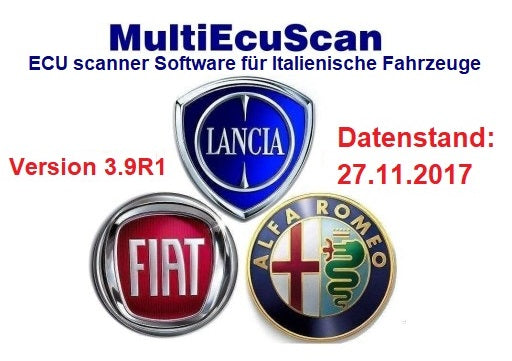 Fiat Multiecuscan 3.9R1 incl. Patch, Mehrsprachig Version vom 27.11.2017, Multiecuscan = Multi-ECU Scan