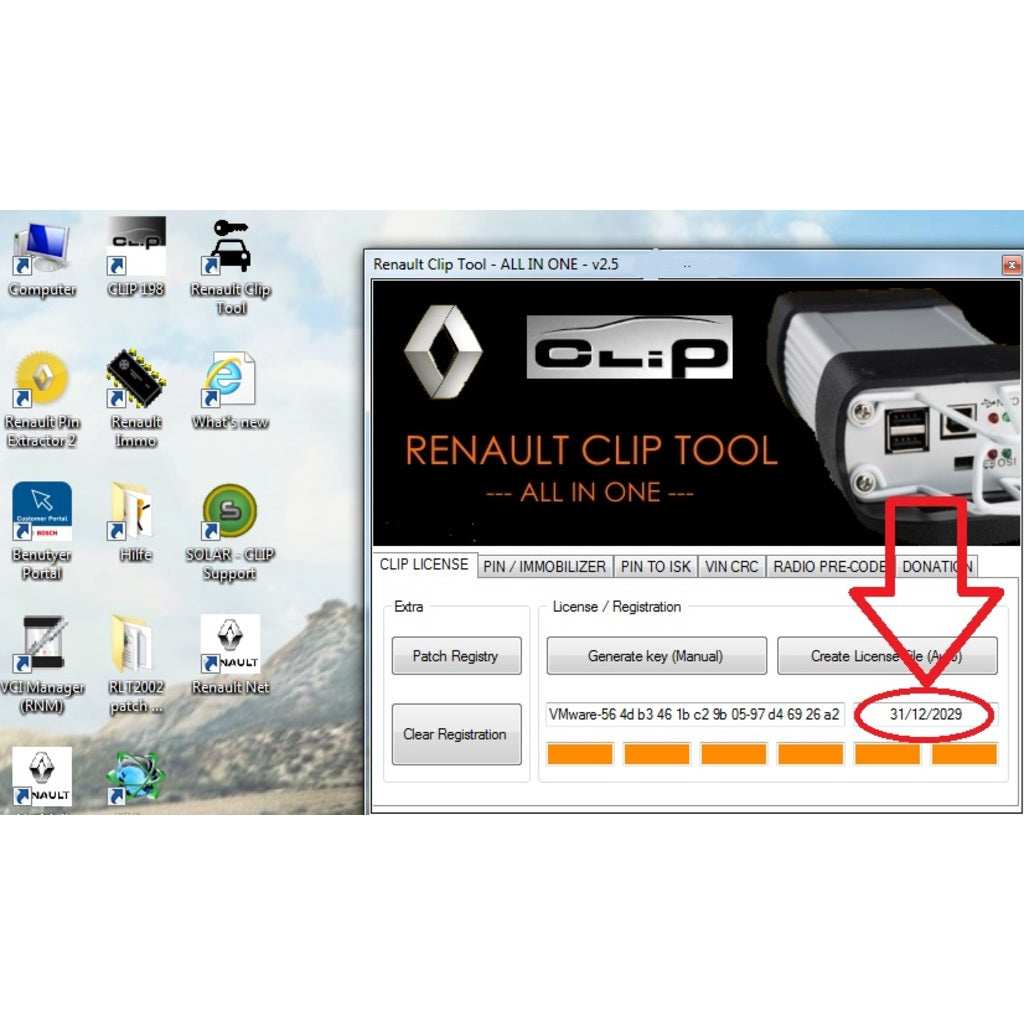 Renault Dacia CanClip 198 + Reprog 184 (06.2020) International, Mehrsprachig mit Keygen. Läuft unter allen Windows Systemen ab Win 7