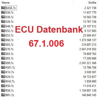 BMW SP-Daten V67.1 und ECU Datenbank plus Coding Tool 2.50 von 03.2020 für WinKFP, Tool32, NCS Expert. 