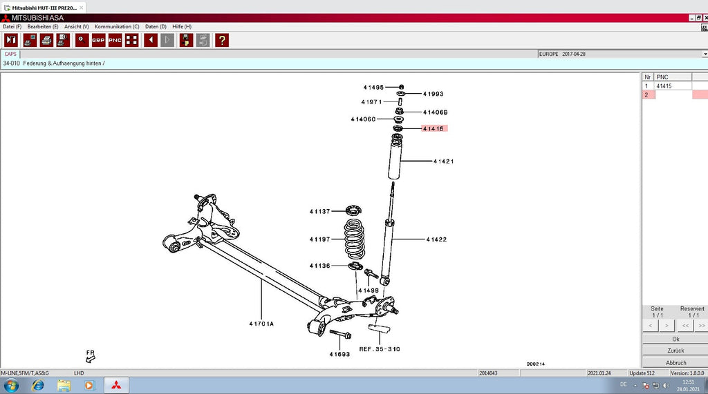 Mitsubishi M.U.T-II SE PRE 20091-00 veröffentlicht 09.2020 + ECU Rewrite ROM Data 2009-2018 + Mitsubishi ASA v.1.8.0.0 + Pauschalpreis-Handbuch (VM-Ware)